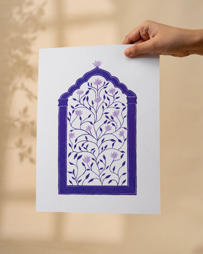 Floral Art Print Purple